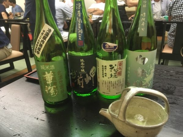福井県産「夏の新そば」を味わう会＠やす竹（福井市文京）にて、5種の夏そばと地酒を堪能しました。