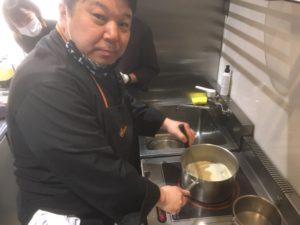 ナベノイズム渡辺シェフによる、福井県産食材を使用した料理講習会に参加させていただきました。