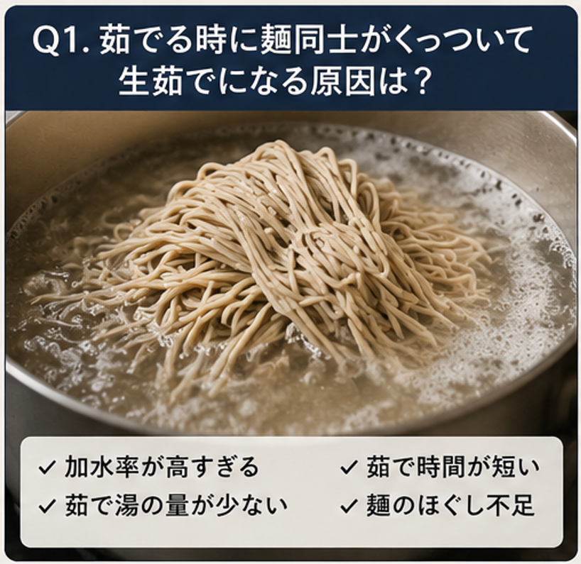 十割蕎麦の加水率は何%が正解?熟練のそば職人が悩む「麺がくっつく原因」を製粉屋が考察。